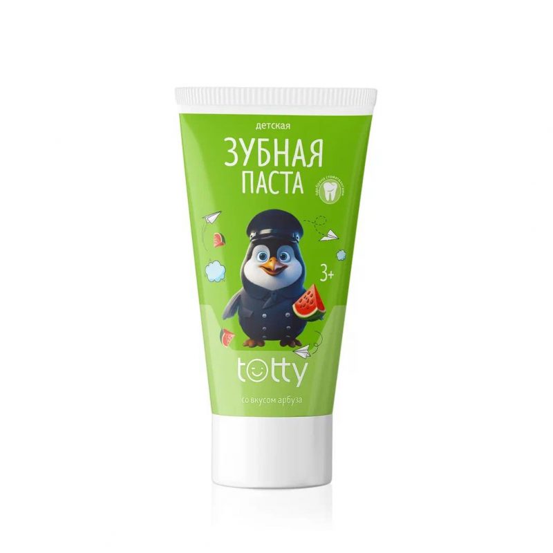 Детская зубная паста TOTTY со вкусом арбуза 3+, 50 мл